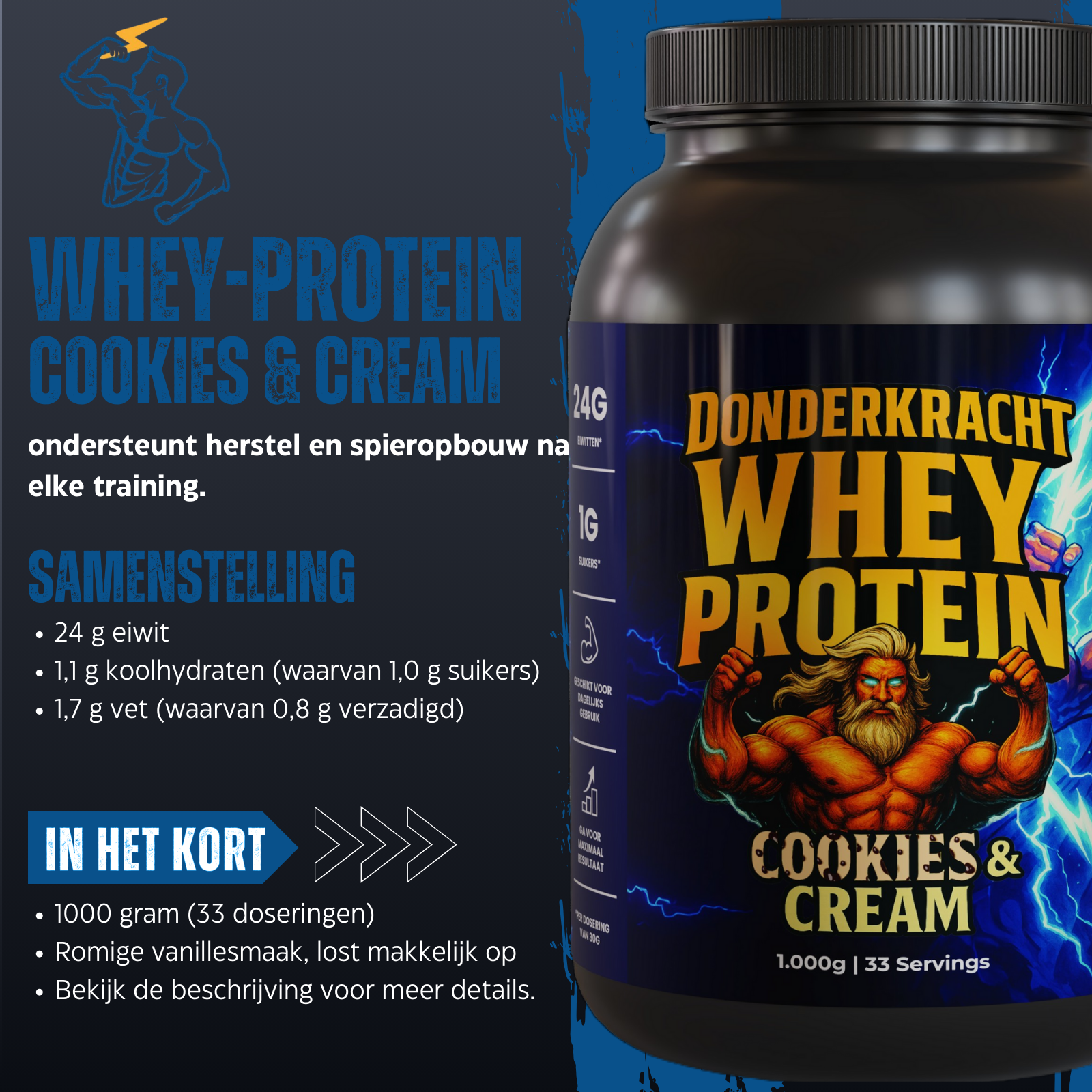Whey Protein Cookies & Cream